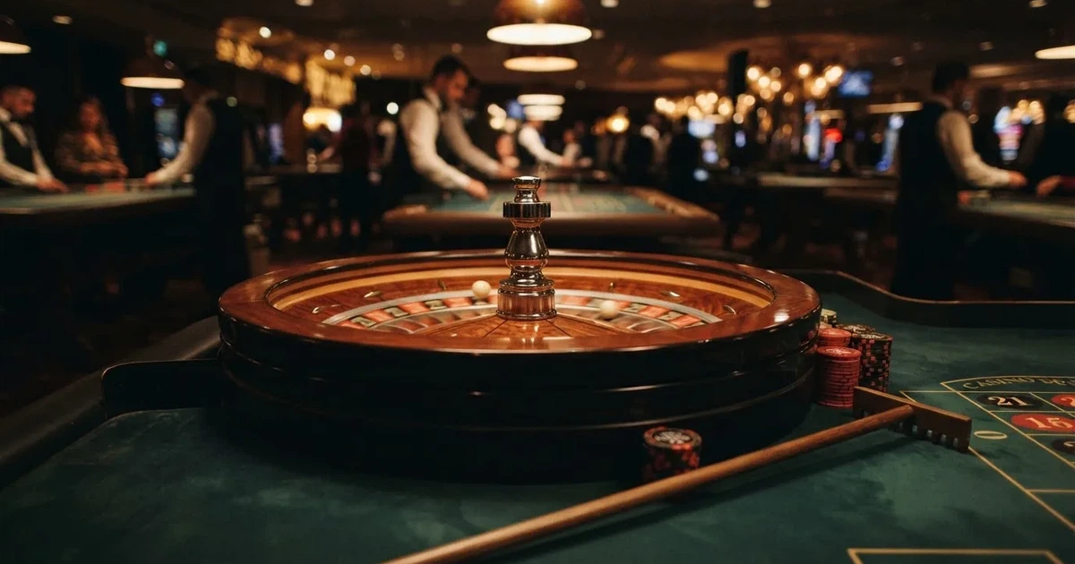 A magnifying glass held over a printed gambling licence certificate on a desk, with a UK map faintly visible in the background